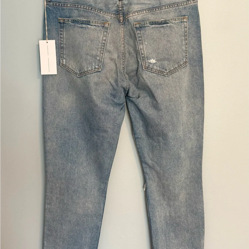 Grlfrnd Karolina Distressed High Rise Jeans in A Liitle More Love Wash 32 NWT - Picture 4 of 11